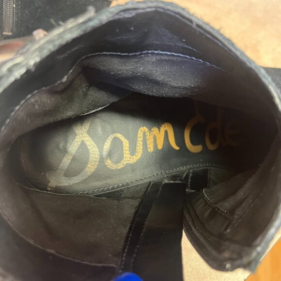 Sam Edelman Penrose Black Suede Studded Ankle Booties - Picture 12 of 15